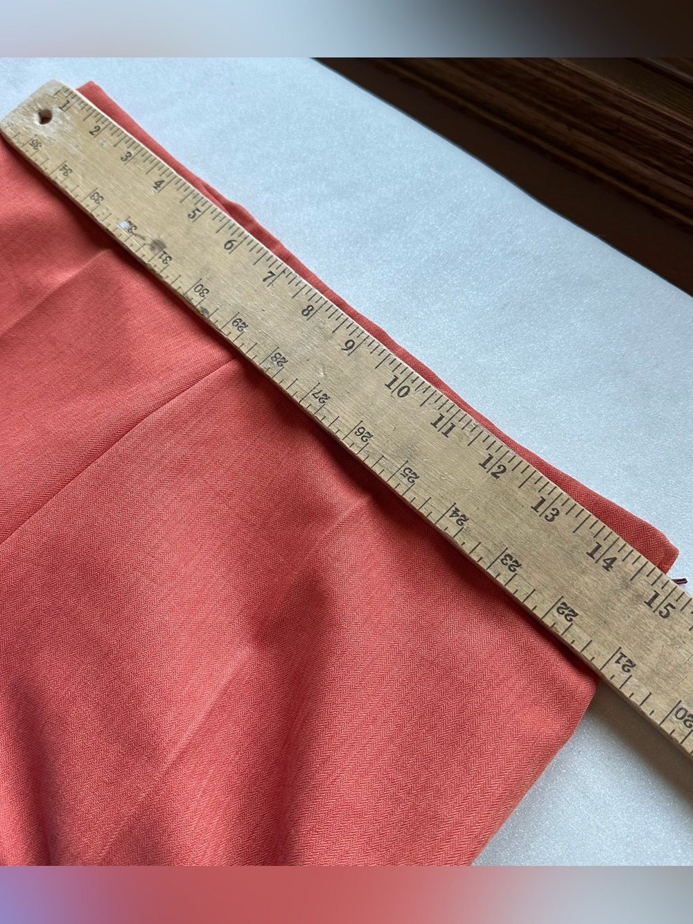 Lior Paris Pants Womens T2 US 6 Rust Coral Wide Leg Flat Front Made France 29x32 - Picture 8 of 13